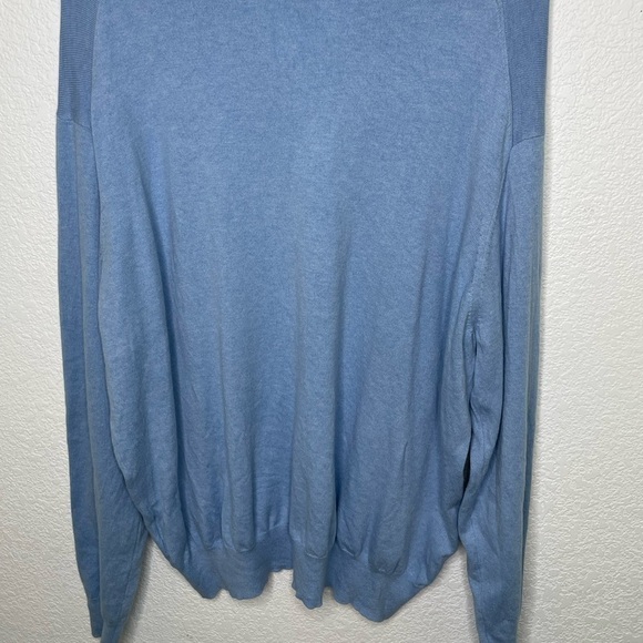 Peter Millar sweater cashmere blend sz XL light blue lightweight - Picture 4 of 7